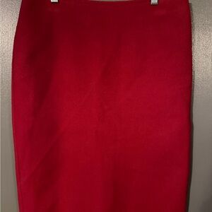 Talbots Wool Red Pencil Skirt